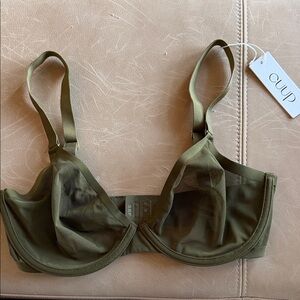 CUUP Moss Mesh Plunge bra